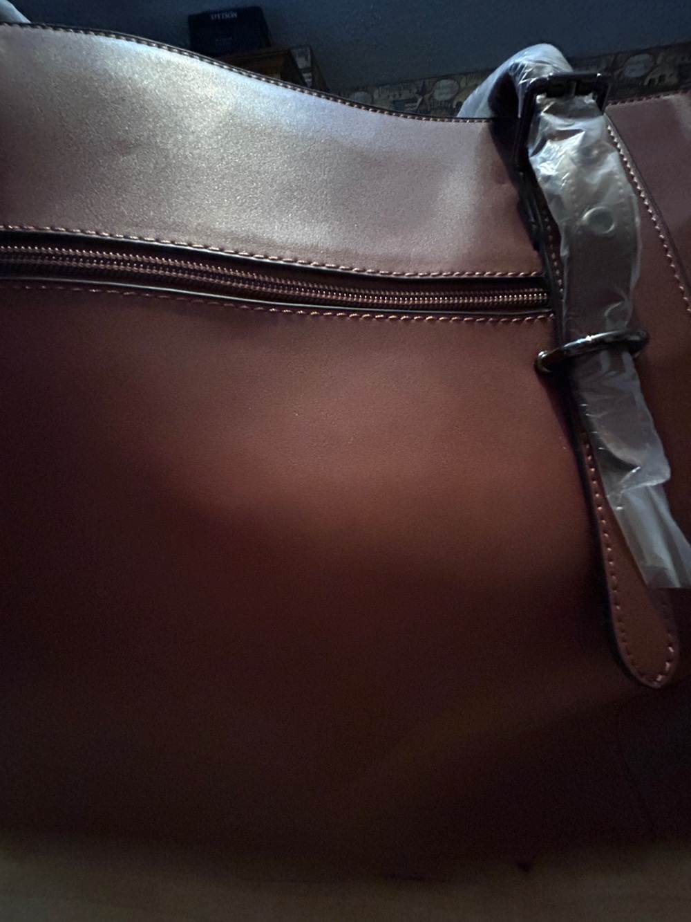 Mosiso Laptop New Tote Bag – Brown Faux Leather Business Shoulder Bag - Picture 3 of 10